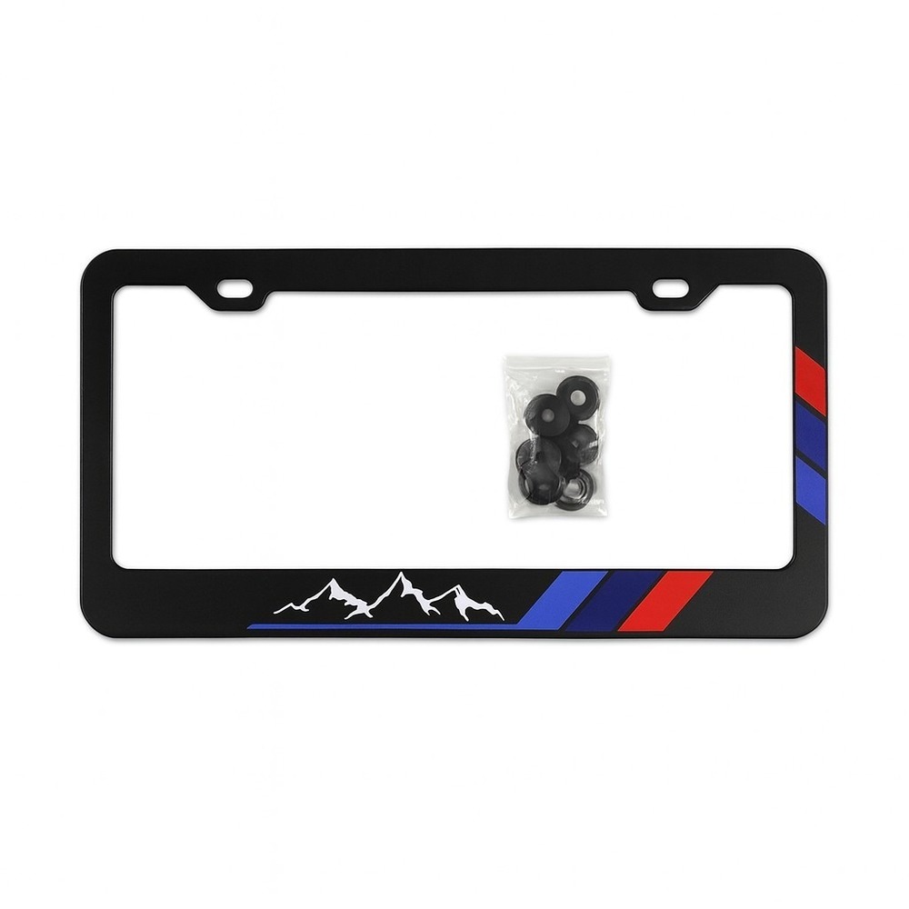Off Road Rocky Mountains Metal License Plate‎ Frames Pair With Hardware New